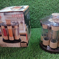 5986  360 Revolving Spice Rack For Kitchen And Dining Table 8 Spice Jars With 120 Ml Condiment Set Herb Seasoning Organizer